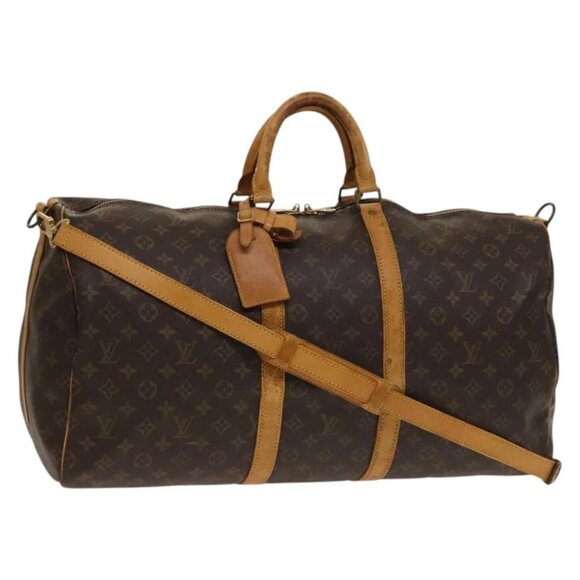 LOUIS VUITTON Monogram Keepall Bandouliere 55 Boston Bag M41414 LV Auth yk19151 - Picture 1 of 16